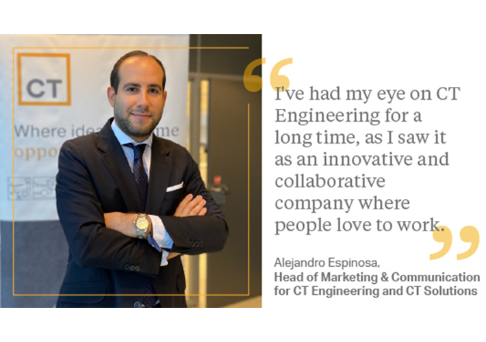 Foto Alejandro Espinosa appointed as Head of Marketing and Communication for CT Engineering and CT Solutions.